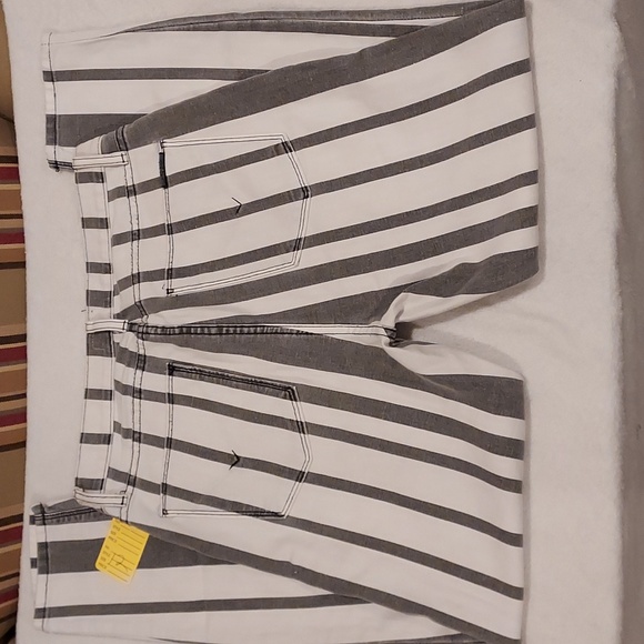 NWOT Women's Hudson Washed 'Barbara High Waisted Skinny Jeans Size 30 Striped - Picture 6 of 9